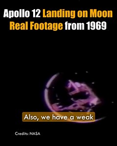 Real 1969 footage: Apollo 12’s Lunar Module Intrepid dropping into the Ocean of Storms. ​ The second human landing on the Moon. 👨‍🚀 ​ #NASA #MoonLanding #spacehistorybooks | Physics & Astronomy