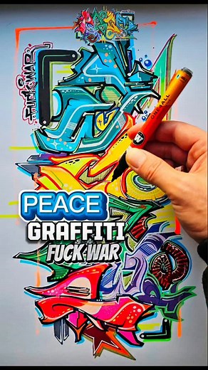 6.2K views · 520 reactions | ☮️PEACE☮️ freestyle Sketch | DMARK | Facebook