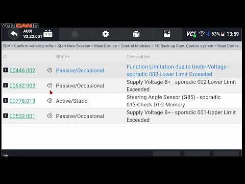 Fix Your Audi's Backup Camera: Troubleshooting Guide with the YOUCANIC Scanner!