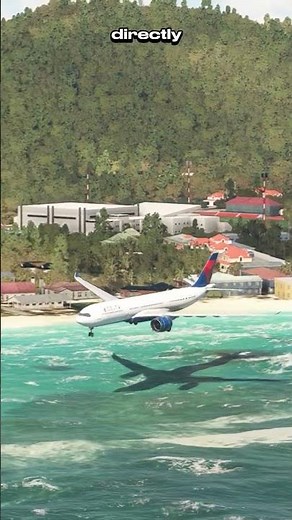 A massive plane had to go down a hill to gain speed at this airport - Flight Simulator #plane #game