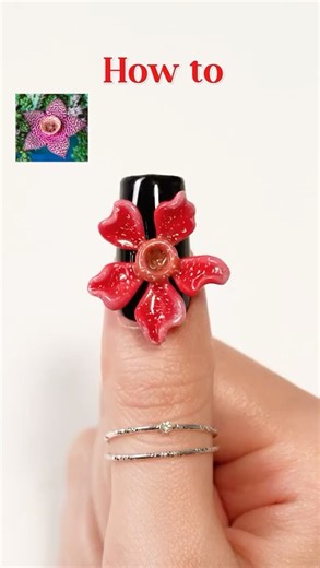 3D Monster Bloom Nail Tutorial🌸😈