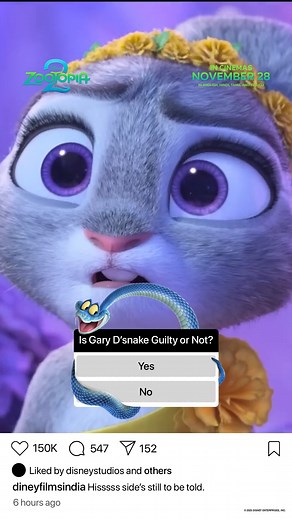 155K views · 3.3K reactions | Uncover the secret. Unlock the mystery. Save the city. Experience #Zootopia2 only in cinemas November 28. In English, Hindi, Tamil and Telugu. | Walt Disney Studios | Facebook