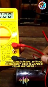 How To check Dc Amps With Multimeter #electronic #multimeter #ampere