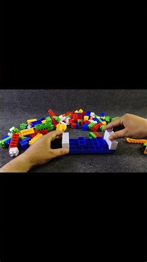 How to build a fun and colorful block BED/ Block Building/ Block Games / ASMR Blocks