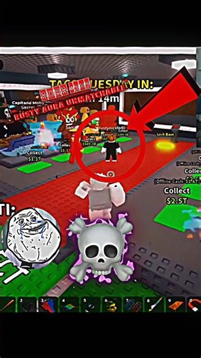 Cruz scared from rusty pur aura💀😱!! #stealabrainrot #roblox #viralshorts