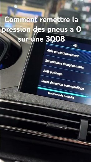 Comment remettre la pression des pneus a 0 sur une 3008 #automobile #conseilsauto