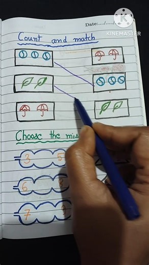 Easy maths worksheets//counting and match//numbering #educational #preschoollearning