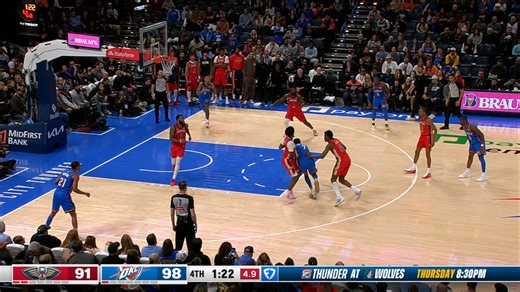 24-Second Shot Clock Reset: Pelicans @ Thunder