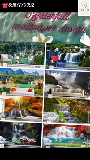 "Beautiful 3D Waterfall Wallpaper for Wall | Order Now: 8957779492 ✨ #shorts"