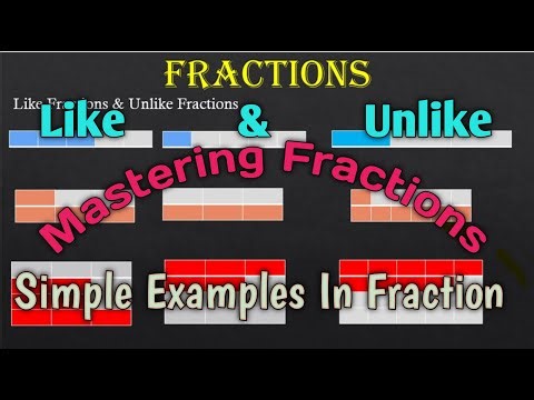 Learn Like and Unlike Fractions with Simple Examples | Mastering Fractions: Like & Unlike Fractions