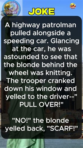 A highway patrolman pulled alongside #anecdote #joke