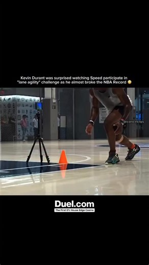 Iconic IRL Clips on Instagram: "IShowSpeed, the viral American streamer, returned with another electrifying episode of Speed Goes Pro—this time teaming up with NBA superstar Kevin Durant. What started as a fun collab quickly turned into a jaw-dropping showcase of Speed’s unexpected athleticism and raw energy. During the lane agility challenge, Speed shocked everyone in the gym. Moving faster than anyone expected, he blazed through the course and clocked an incredible 10.41 seconds—just shy of th