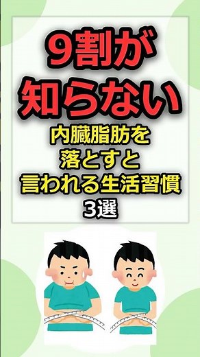 【9割が知らない】内臓脂肪を落とすと言われる生活習慣3選