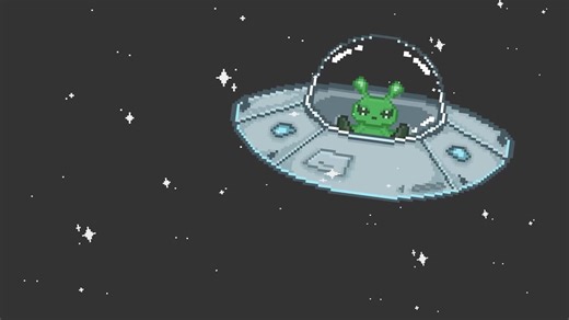 Alien Fish Pixel Art Animation, vera
