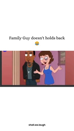 Shall we laugh? on Instagram: "This video showcases a dark and satirical cutaway gag from the show Family Guy, captioned "Family Guy doesn't hold back 😂", which parodies the 1980s sitcom Joanie Loves Chachi with a controversial twist. The scene introduces a fake show titled "Joanie Loves Chris Brown," where a host welcomes the couple to a party and asks if they’d like some "punch." Joanie, sporting a visible black eye, dryly responds, "No thanks, I had some in the car," referencing the infamous