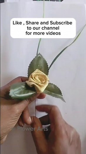 Beginners tutorial for simple flower making using ribbon #art #viral #ribbonflower