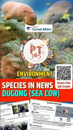 Species In News: Dugong (Sea Cow) | PT365 Environment 2026