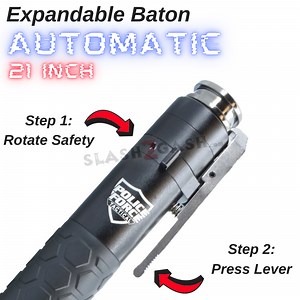 AUTOMATIC Baton Police Force Expandable Steel Stick - Next Generation 21