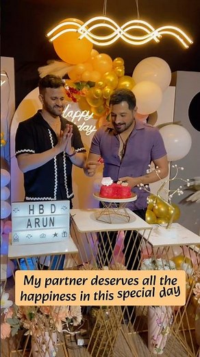 Birthday Surprise Party For My Boyfriend | Gay Couple #birthdaycelebration #love #gaycouple #shorts