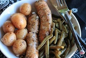 Easy Slow Cooked Italian Sausage Dinner