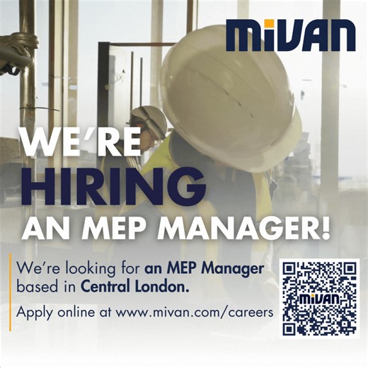 Mivan Ltd is hiring an MEP Manager, based in Central London. We are seeking an experienced and driven MEP Manager to oversee MEP services throughout all stages of our high-profile fit-out projects. The successful candidate will support tender preparation, lead MEP procurement, manage subcontractors, and ensure all MEP works are delivered safely, efficiently, and to the highest standards. Candidates should have a proven track record in an MEP role within the construction industry, with a minimum 
