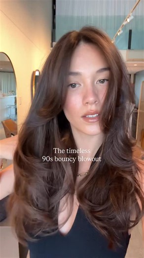 STUDIO MUSE HAIR SALON - SYDNEY HAIR SALON on Instagram: "The classic 90s blowout Styled using @oribe Hair care, we prep with a light volumising thickening spray for natural lift, then finish with Oway products to keep the hair soft, bouncy, and healthy. Easy movement, natural shine, and that effortless blowout feel. Loved creating this look at @studiomuse_hairsalon #oribe #hairstyles #bouncyblow #haircut #haircare"