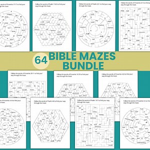 Mazes Bundle for Kids Scripture Memory Verses Instant Download for Children Bible Study Printable Follow the Path Puzzle Activity Worksheet - Etsy