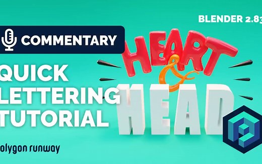【Blender教程】2.83中的快速3D刻字教程