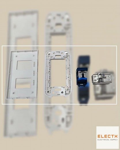 Panasonic 2 Gang Data Outlet CAT6 and Cable TV Outlet F Type with Plate, 2 Gang CAT 6 Outlet and ...