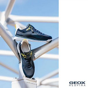 Dynamic comfort delivered in modern design sneaker. Levita, the first male sneaker to showcase the waterproof breathable membrane, unveiling the workings of Geox's patented technology. Experience Geox's patented technology now. #geox #geoxlove #geoxmy | GEOX