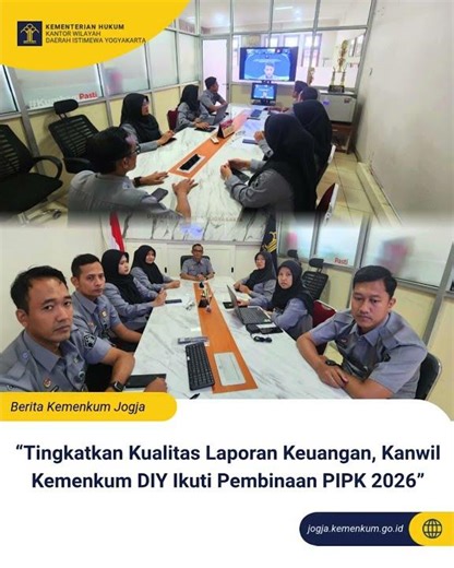 Tingkatkan Kualitas Laporan Keuangan, Kanwil Kemenkum DIY Ikuti Pembinaan PIPK 2026