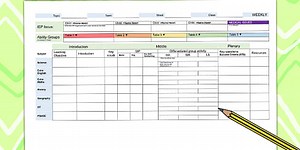 Weekly Plan Template for Foundation Subjects
