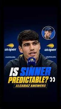 Is Sinner Predictable? Alcaraz Responds 😳 #alcaraz #sinner #usopen