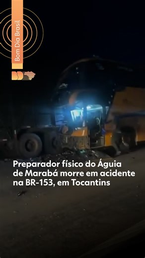 #Tocantins - O preparador físico Hecton Alves, de 33 anos, da equipe de base do Águia de Marabá, no Pará, morreu na noite desta quinta-feira em um acidente na BR-153, no Tocantins. A equipe retornava a Marabá, no sudeste do Pará, após disputar a Copa São Paulo de Futebol Júnior. De acordo com o clube, Hecton morreu no local do acidente. O técnico Ronan Tyezer ficou ferido e foi levado para o Hospital Regional de Gurupi, a cerca de 70 km do ponto da colisão. Nenhum dos atletas teve ferimentos gra
