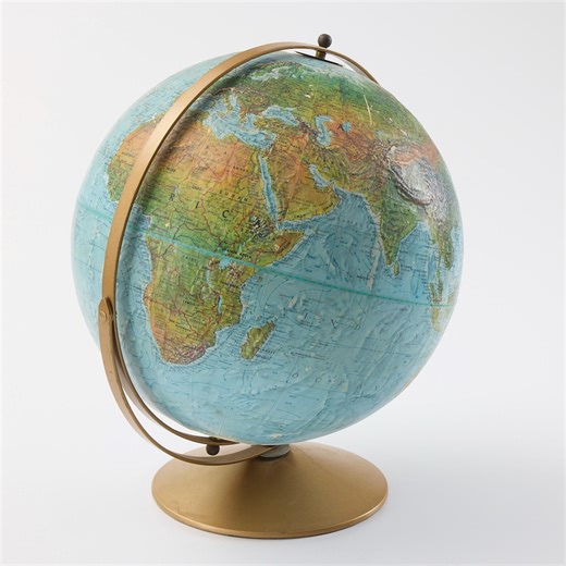 Vintage Replogle Land and Sea Globe – Raised Relief Physical Geography Desktop Decor - Etsy