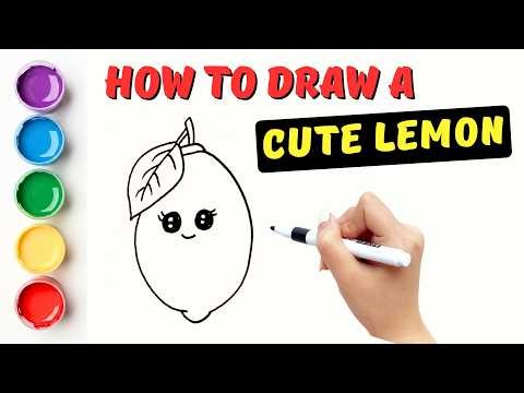 How To Draw a Cute Lemon Step by Step Easy | Easy Draw For Kids