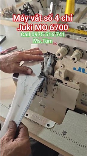 Juki 4-thread overlock sewing machine for fashion garment manufacturing, durable, high quality, u...