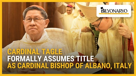 #NewsfeedWeekend | Cardinal Luis Antonio Tagle has formally assumed his title as Cardinal Bishop of the Diocese of Albano in Italy. The ceremony was held in Albano and attended by local clergy, Filipino faithful, and Church officials. | Bilyonaryo News Channel