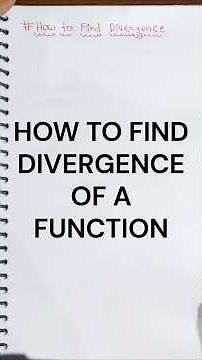 Easy Way to Find Divergence | Engineering Maths #shorts #MATHematic