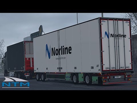 ETS2 1.30 - Best Scandinavian Trailer Pack - New Scania Tandem NTM - Driving in Sweden Winter
