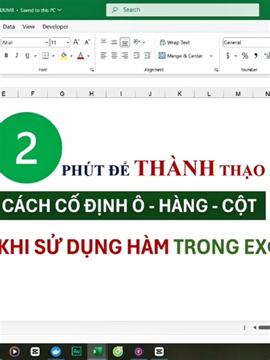 Cách cố định ô trong Excel #tinhocvanphong #LearnOnTikTok #exceltips