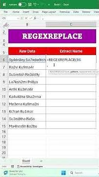 Extract Name from Mixed Data using REGEXREPLACE formula #exceltipsandtricks #RegexReplace