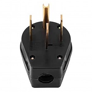 Straight Plug, 1pc 50 Amp Generator Plug and Receptacle, 125/250v Straight Angle Four Pin for Dryer Rv Generator