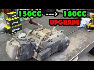 UPGRADING GY6 150cc Motor to 180cc and Installing New Clutch Kit (Tao Tao 4x4)
