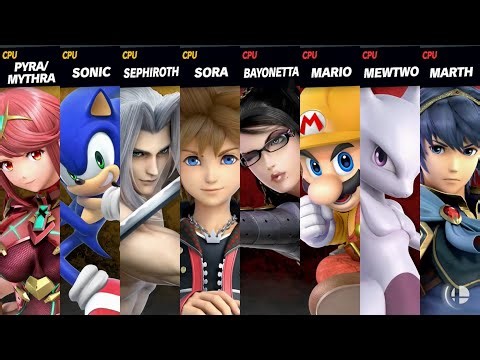 Super Smash Bros. Ultimate - Pyra-Mythra & "S" Fighters vs. Bayonetta & "M" Fighters