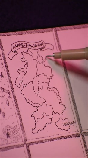 Drawing Timelapse | Fantasy Territory Map | #mapmaking #sketch #territory