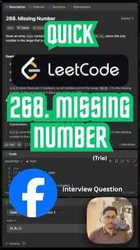 Missing Numbers - Leetcode 268 - Javascript (Quick)
