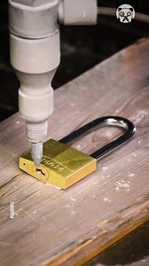 13K views · 16 reactions | Cutting a lock using waterjet Partner: maibmfg | Awesome | Facebook