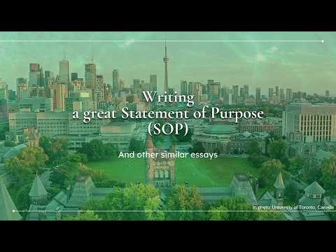 17 Writing a Great Statement of Purpose SOP