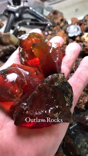 81 reactions | Oregon fire opal mined by Outlaw Rocks at our Opal Queen Mine available at https://outlawrocksllc.com/collections/oregon-fire-opal | Outlaw Rocks | Facebook